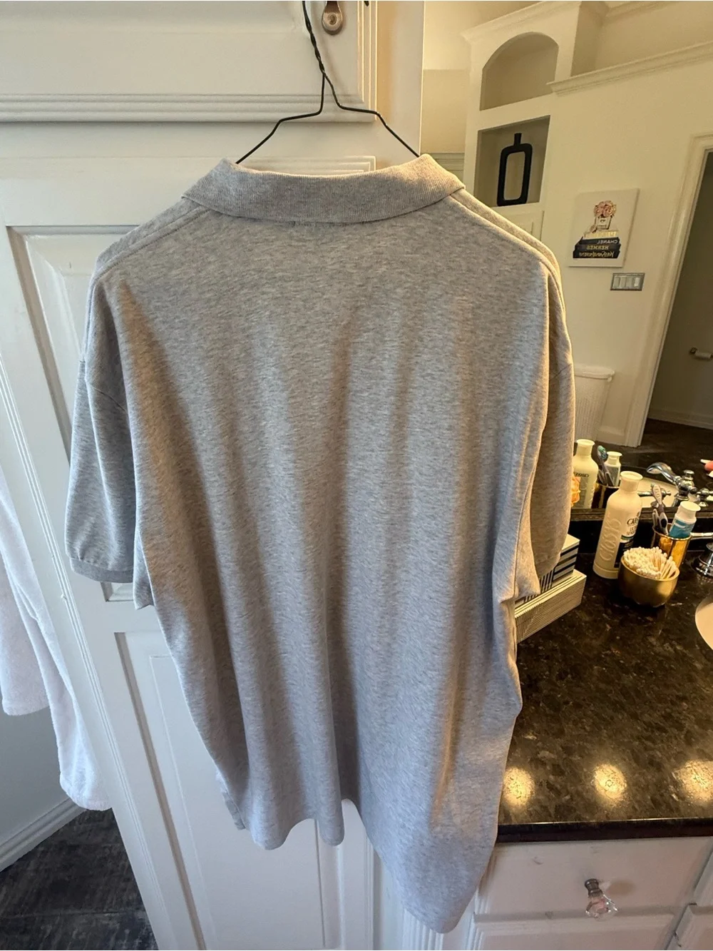Ralph Lauren Men’s Heather Gray Polo with Navy Pony